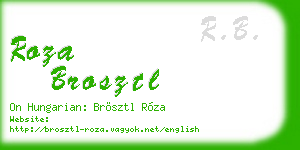 roza brosztl business card