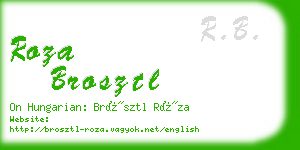 roza brosztl business card